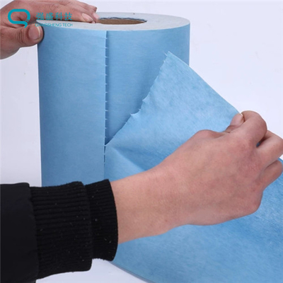 Microfiber Wiper Rolls With Plastic Core For LED / LCM Industry 51mm Diameter