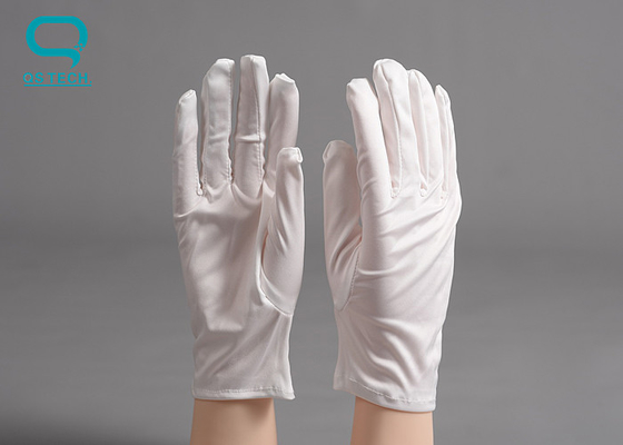 Clean Room Anit Static Polyester Microfiber  White ESD Cleanroom Gloves 10''  Size